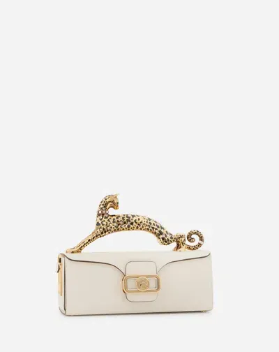 Lanvin Sac Pencil Cat En Cuir De Veau Brillant Et Strass Pour Femme In Neutral