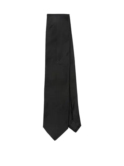 Lanvin Satin Duchess Tie In Negro