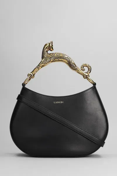 Lanvin Embellished Handle Zipped Tote Bag In Black