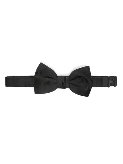 Lanvin Silk Bow Tie In Black