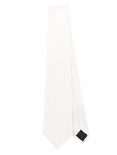 Lanvin Silk Tie In White