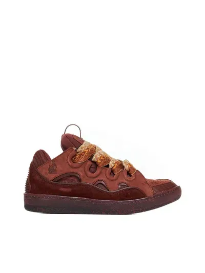 Lanvin Curb Sneakers In Brown