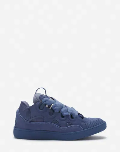 Lanvin Sneakers Curb En Cuir Pour Homme In Cornflower