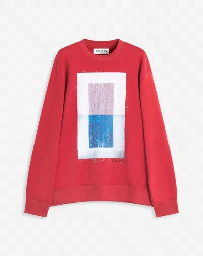 Lanvin Sweatshirt Imprimé Archives Pour Homme In Red