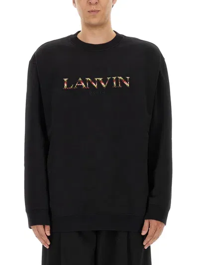 Lanvin Sweatshirt With Logo In Black