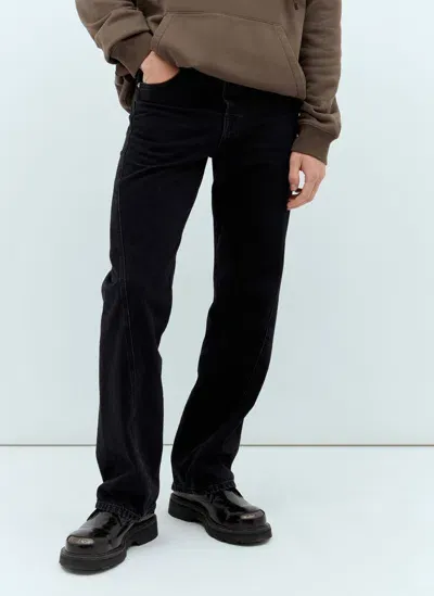 Lanvin Mid-rise Straight-leg Cotton Jeans In Black