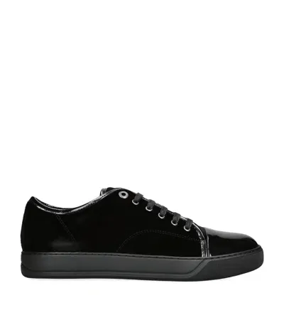 Lanvin Velvet And Leather Dbb1 Sneakers In Black