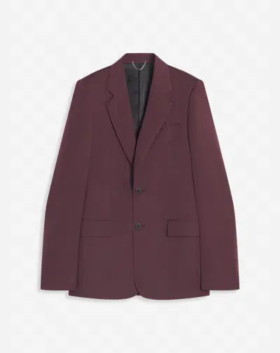 Lanvin Veste Simple Boutonnage En Laine Pour Homme In Red