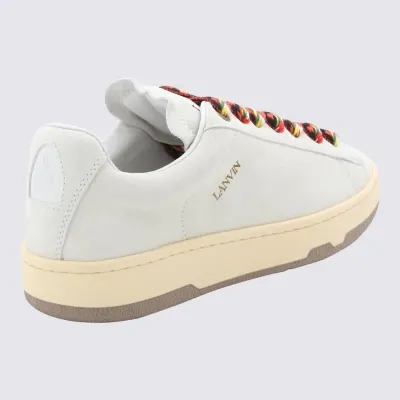 Lanvin White Leather Curb Lite Sneakers