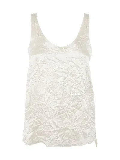 Lanvin Women's Viscose Tank Top In White