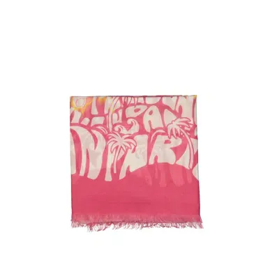 Lanvin Wool Printed Scarf In Pink