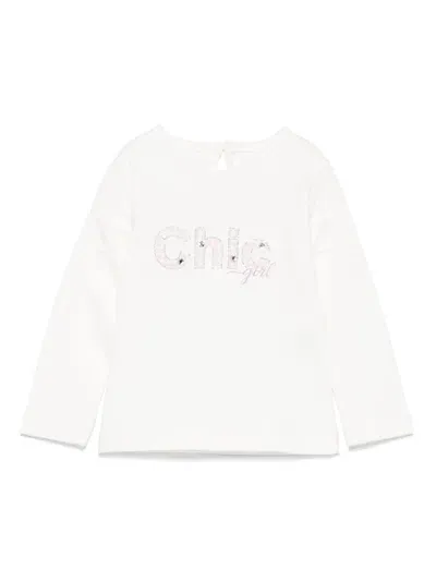 Lapin House Babies' Glitter-detail T-shirt In White