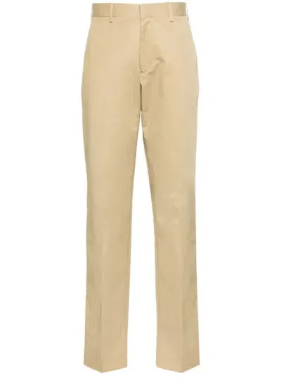 Lardini Mid-rise Tapered Chinos In Neutrals