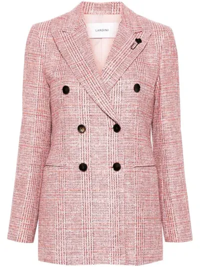 Lardini Brooch-detail Blazer In Pink