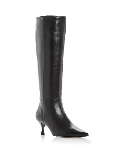 Larroude Women's Georgia Pointed Toe Boots In Black