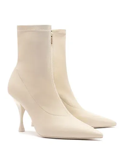 Larroude Women's Mini Georgia Booties In Off White