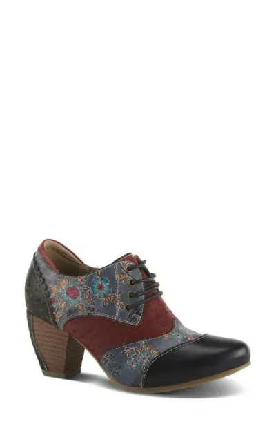 L'artiste By Spring Step Adelvice-fleur Bootie In Black Multi