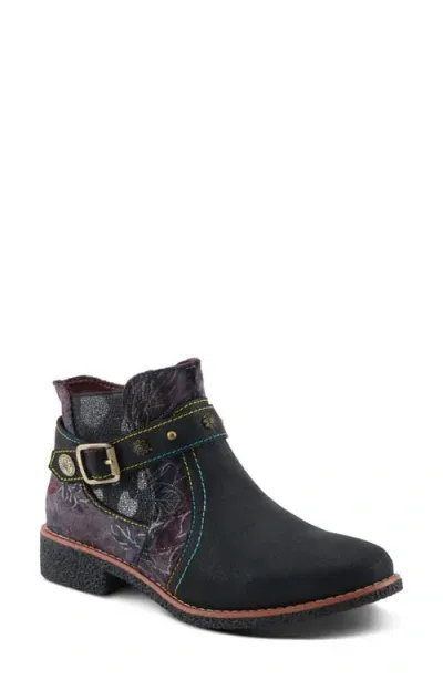 L'artiste By Spring Step Airies Bootie In Black Metallic