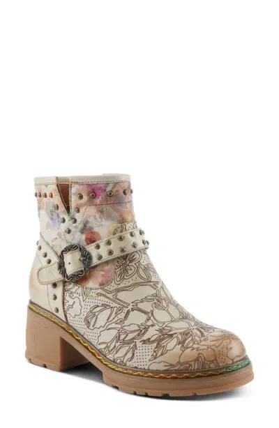 L'artiste By Spring Step Branchout Platform Bootie In Beige Multi