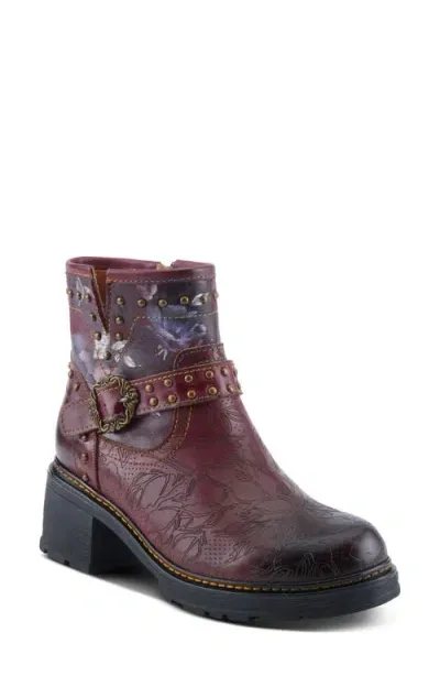 L'artiste By Spring Step Branchout Platform Bootie In Bordeaux Multi