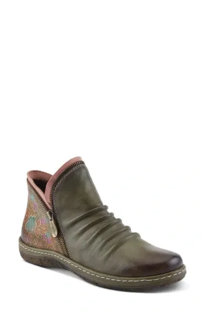 L'artiste By Spring Step Chesapeake Bootie In Olive Green