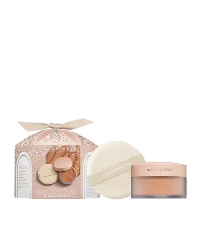 Laura Mercier Divinely Flawless Translucent Loose Setting Powder & Velour Puff Gift Set In White