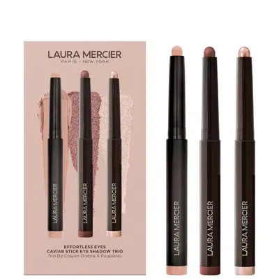 Laura Mercier Effortless Eyes Caviar Stick Eye Shadow Trio - Rosegold, Burnished Bronze, Dune In White