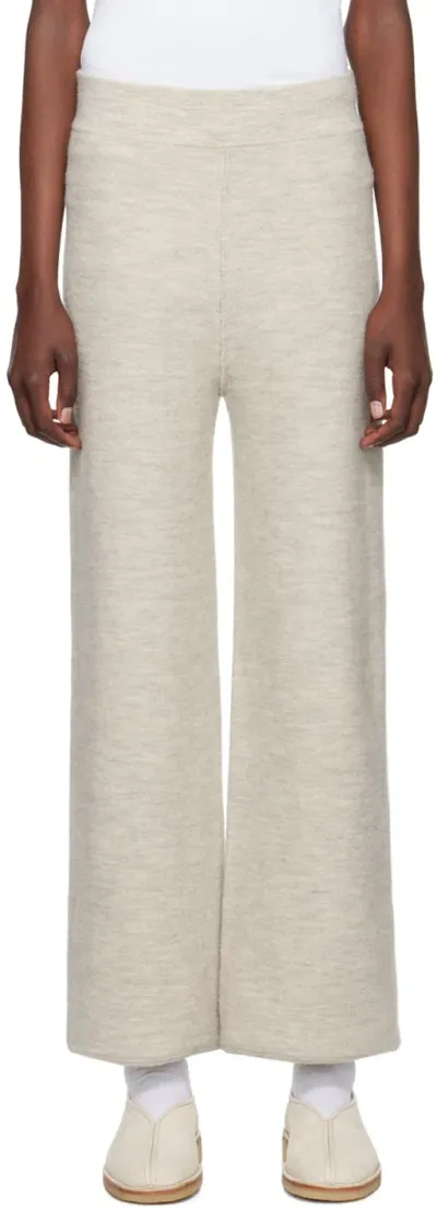 Lauren Manoogian Gray Double Knit Lounge Pants In C01 Carrara