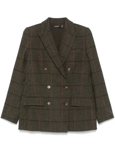 Lauren Ralph Lauren Checked Blazer In Green