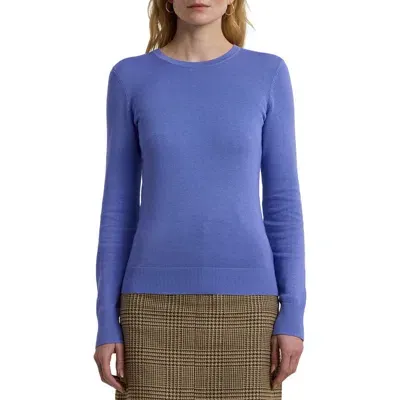 Lauren Ralph Lauren Cotton Blend Sweater In Wild Iris