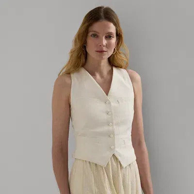 Lauren Ralph Lauren Cotton Canvas Vest In Mascarpone Cream