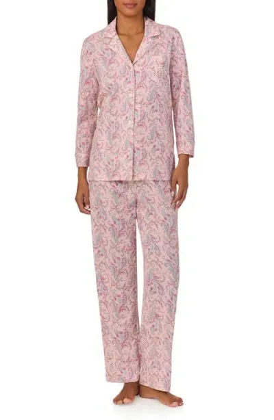 Lauren Ralph Lauren Floral Pajamas In Peach Print