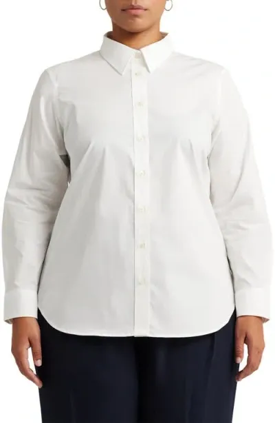 Lauren Ralph Lauren Jamelko No-iron Button-up Shirt In White