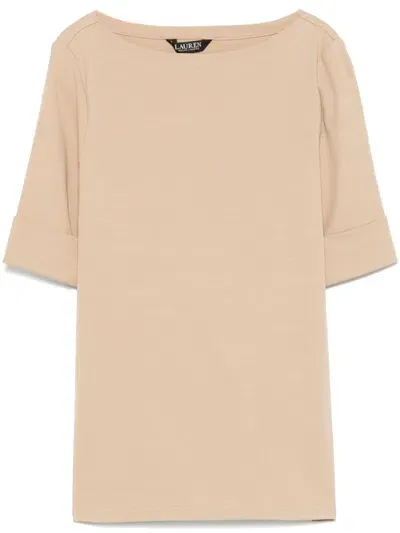 Lauren Ralph Lauren Judy T-shirt In Brown