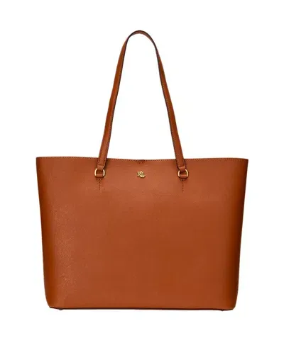 Lauren Ralph Lauren Karly Large Tote Bag In Brown