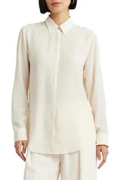 Lauren Ralph Lauren Kristy Button-up Shirt In Mascarpone Cream