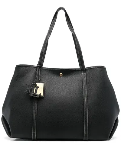 Lauren Ralph Lauren Large Emerie Tote Bag In Black