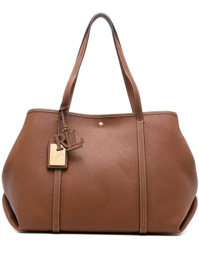 Lauren Ralph Lauren Large Emerie Tote Bag In Brown