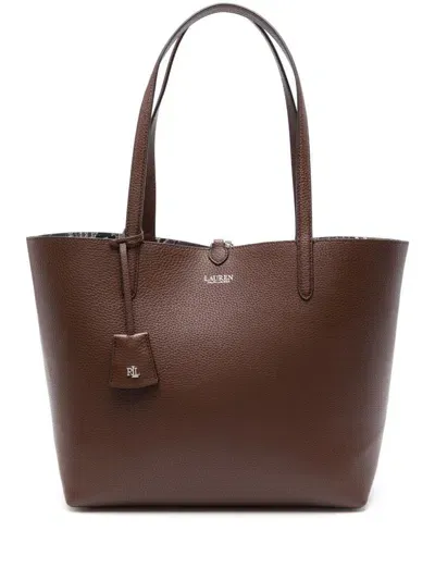 Lauren Ralph Lauren Large Reversible Tote Bag In Brown