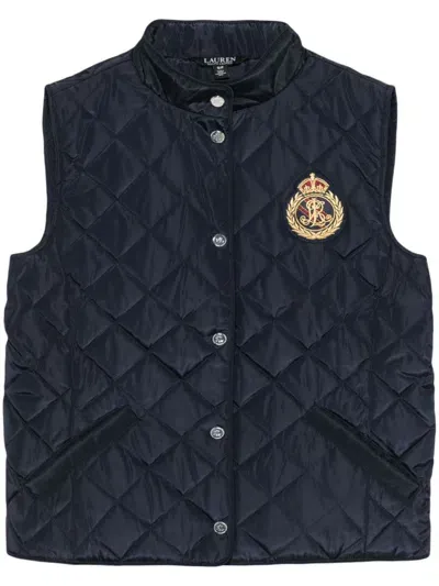 Lauren Ralph Lauren Logo-patch Gilet In Blue