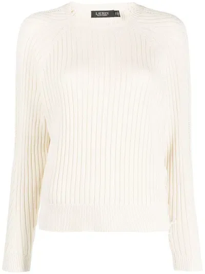 Lauren Ralph Lauren Mojjan Ribbed-knit Jumper In Nude