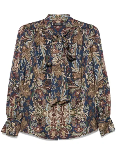 Lauren Ralph Lauren Paisley-print Blouse In Blau