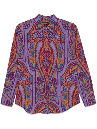 Lauren Ralph Lauren Paisley-print Shirt In Purple