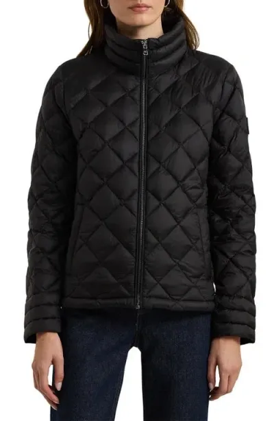 Lauren Ralph Lauren Soft Quilted Down Packable Jacket In Black