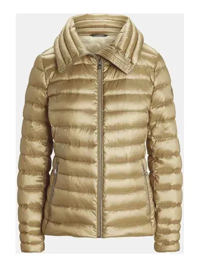 Lauren Ralph Lauren Zp Frt Sft26 Insulated Coat In Beige