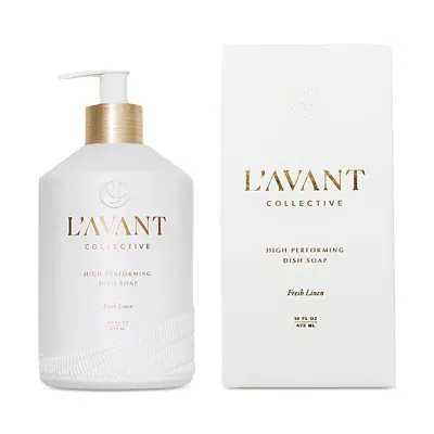 L'avant Collective High Performing Dish Soap, Fresh Linen 16 Oz. In White