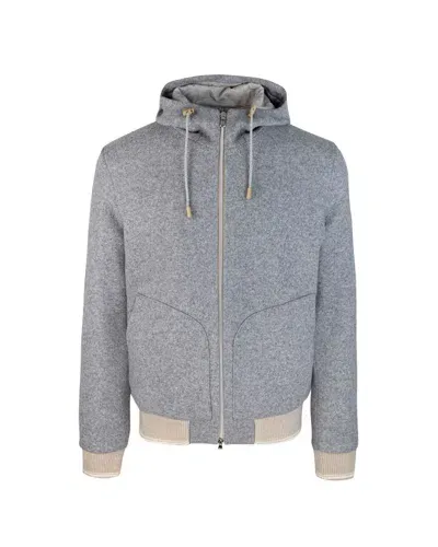 L.b.m 1911 Gray Hooded Sweatshirt In 01