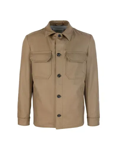 L.b.m 1911 Overshirt In Lana Marrone In 02