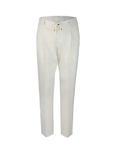 L.b.m 1911 Pantalone In Misto Lana Bianco In 01