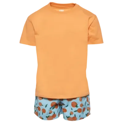 Lckr Boys Preschool   T-shirt And Shorts Set In Marie Peach/ether Orange